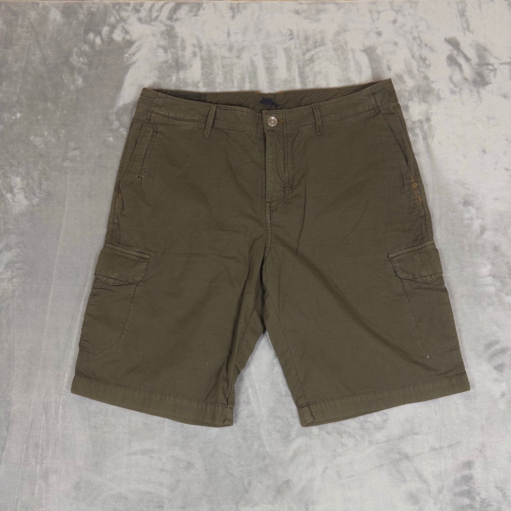 Tommy Bahama Cargo Shorts Mens 36 Green Cotton Twill Casual Outdoor Tropical